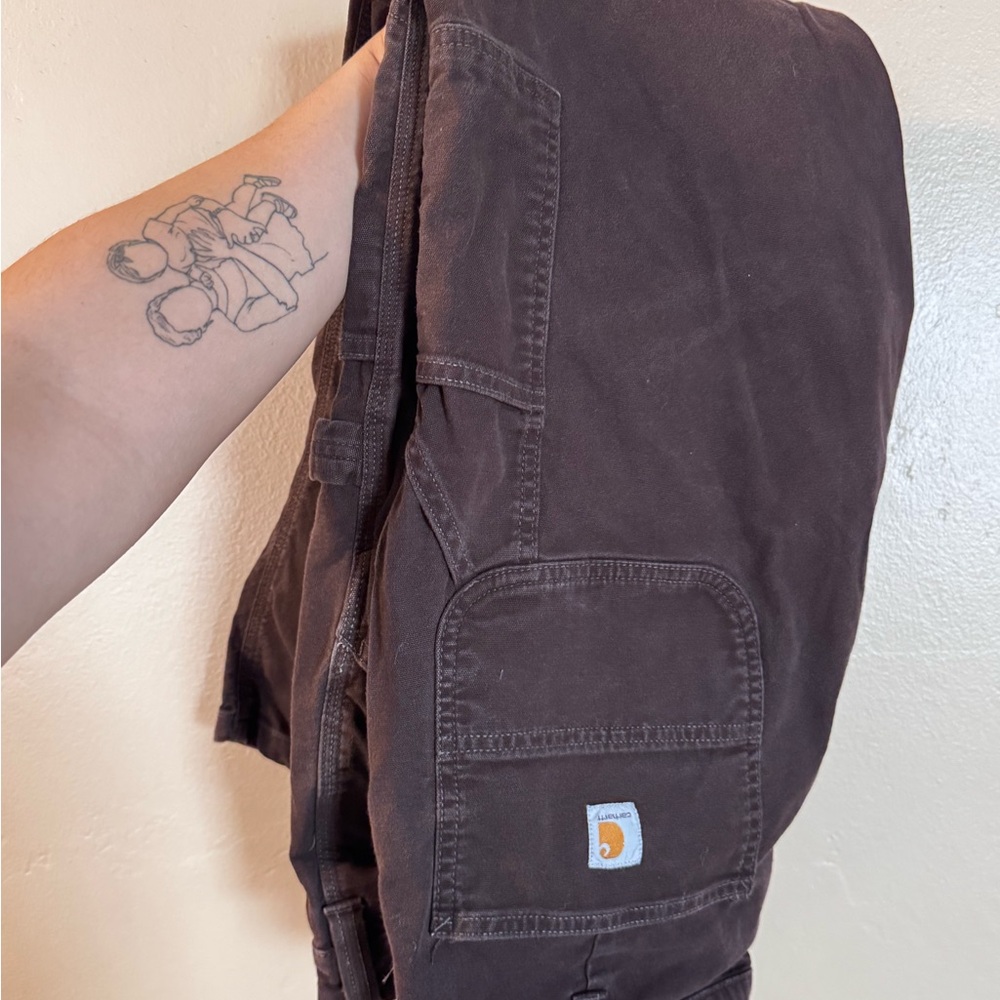 Carhartt Women's Straight Leg Pants - Dark Brown - Picture 3 of 6